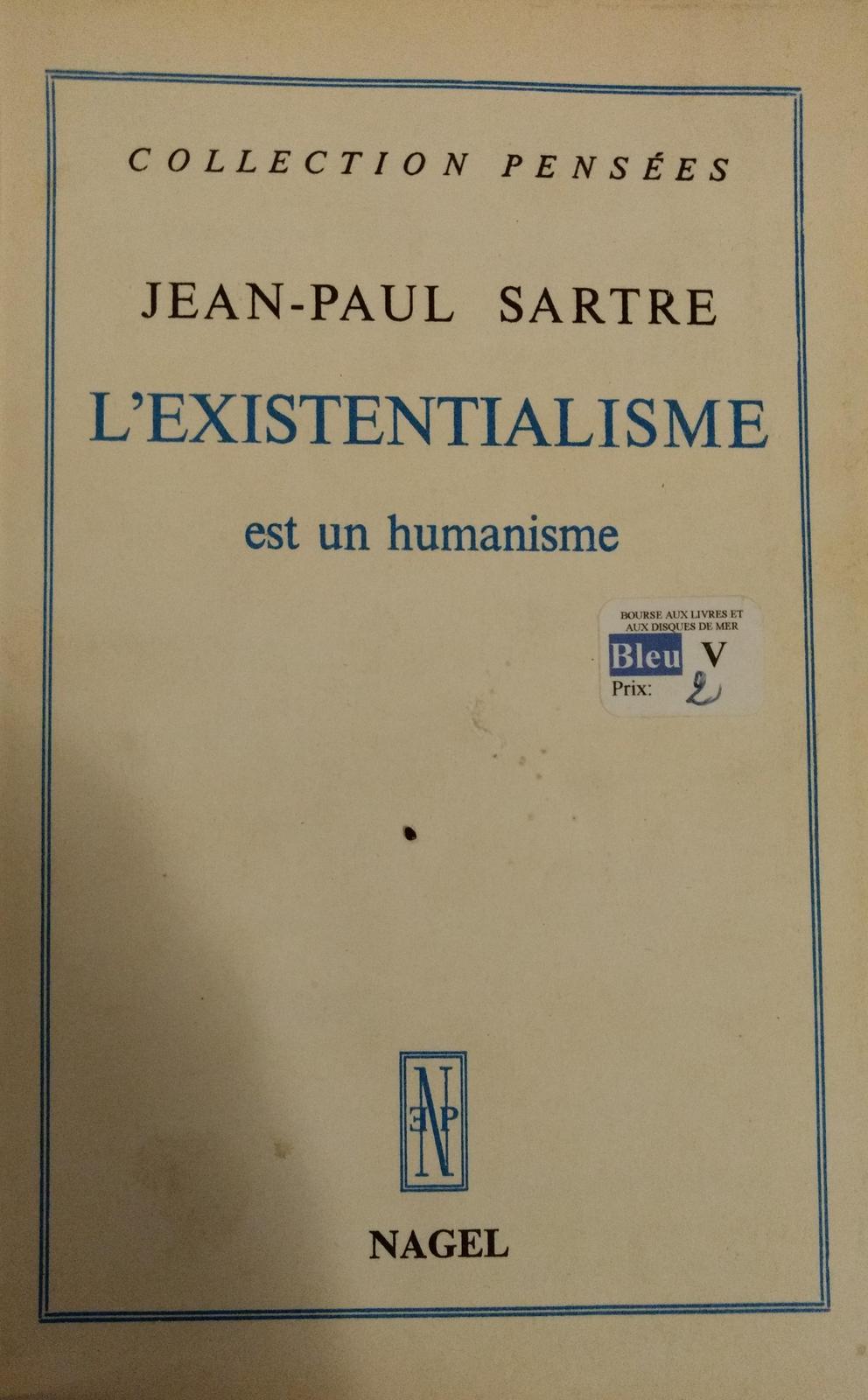 Jean-Paul Sartre: L'existentialisme est un humanisme (French language, Les Éditions Nagel)